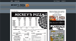 Desktop Screenshot of mickeyspizzabeckley.com